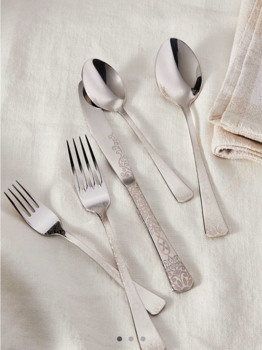 Dandelion greens Anthropologie Stainless Steel Flatware Set 24 pieces